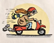 Funny Pic mit Moppedmotiv